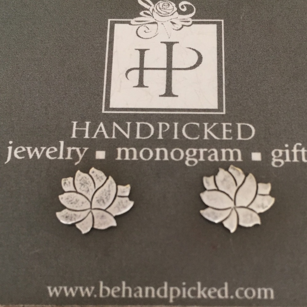 Sterling Silver Lotus Flower Earrings